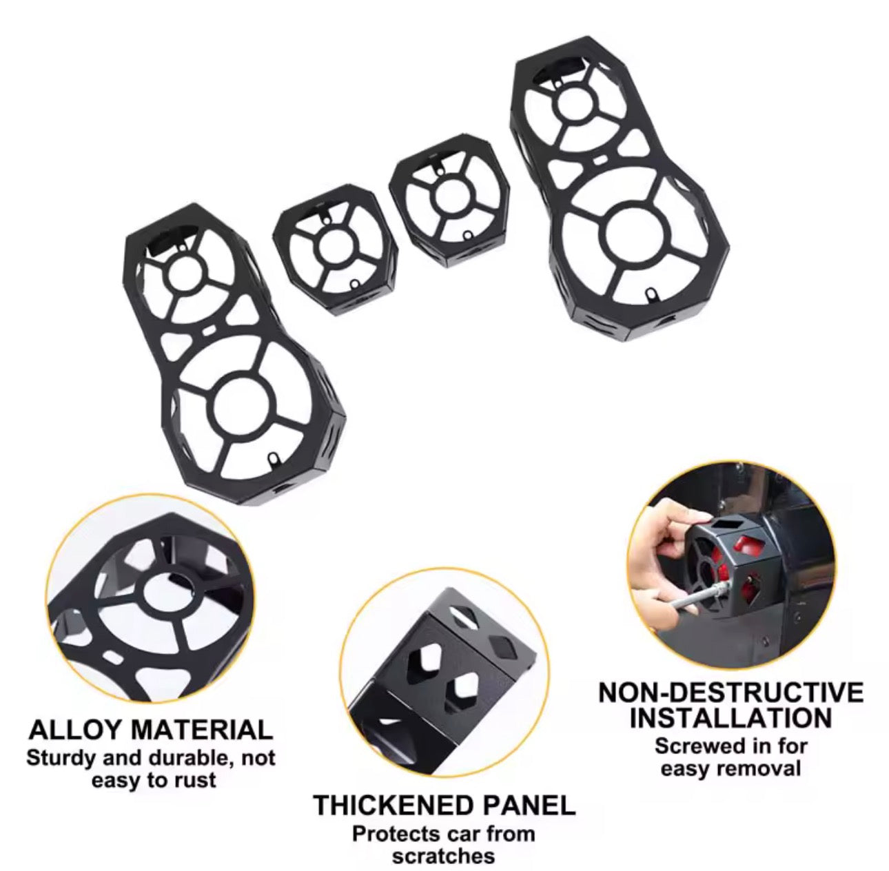 Copertura Fanali Defender in acciaio