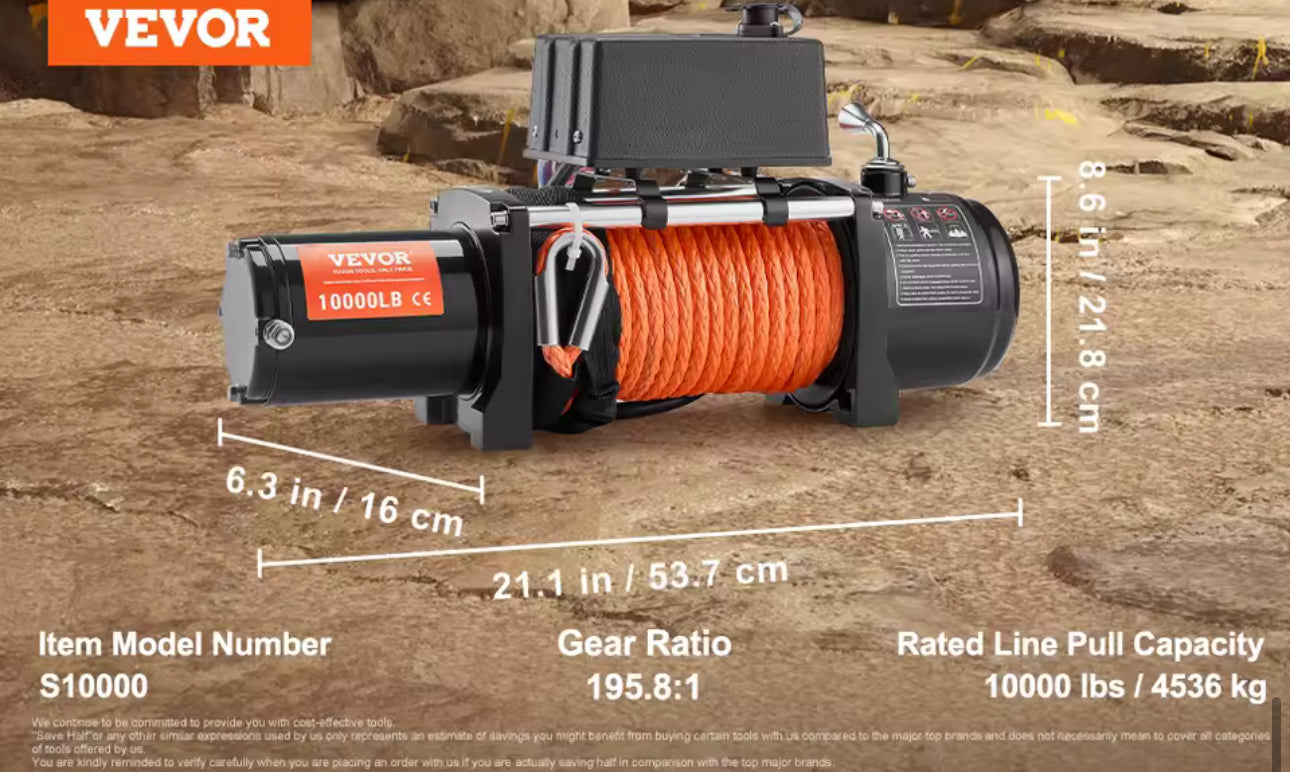 Verricello 10.00LBS - 45Q 12VOLT