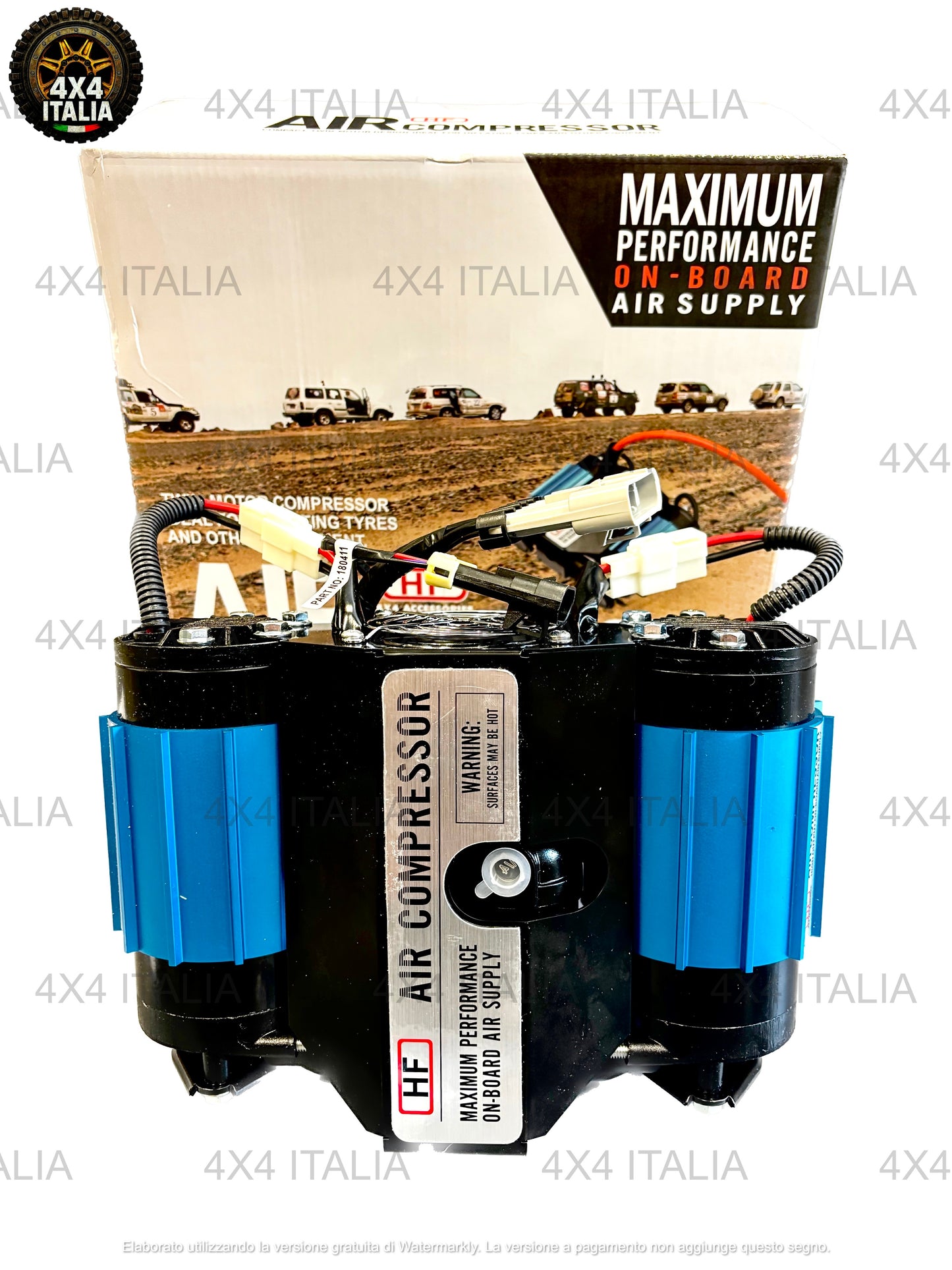 Compressore auto off road DOPPIO motore 24v 175l/min 10bar