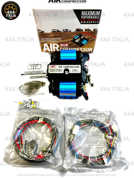 Compressore auto off road DOPPIO motore 24v 175l/min 10bar