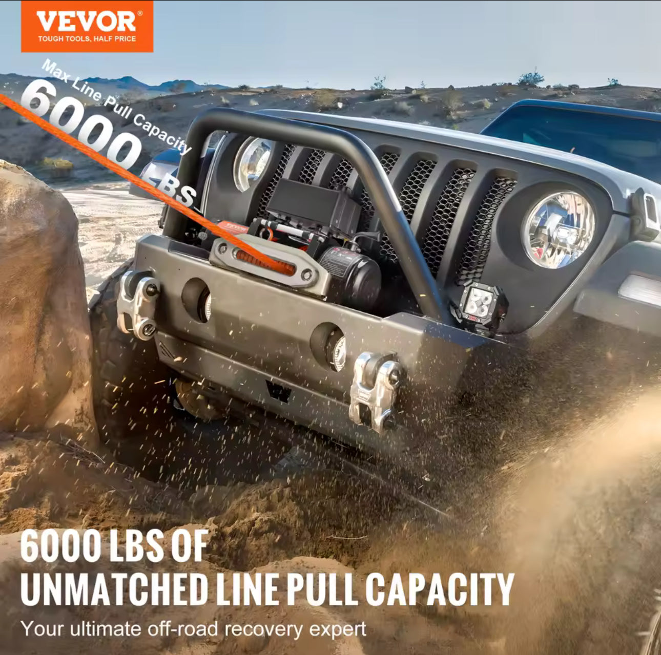 Verricello Vevor 6000 LBS - 2722kg