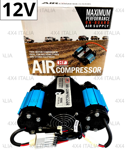 Compressore auto off road DOPPIO motore 12v 175l/min 10bar