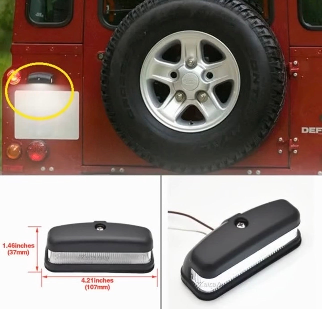 Luce targa a LED per Land Rover Defender