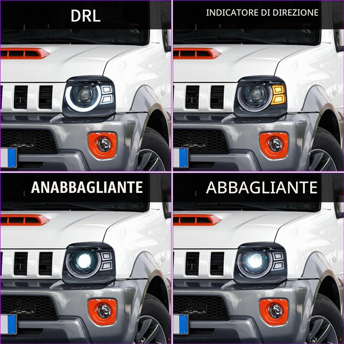 Fari Anteriori Doppia Lente per Suzuki Jimny 1998–2017