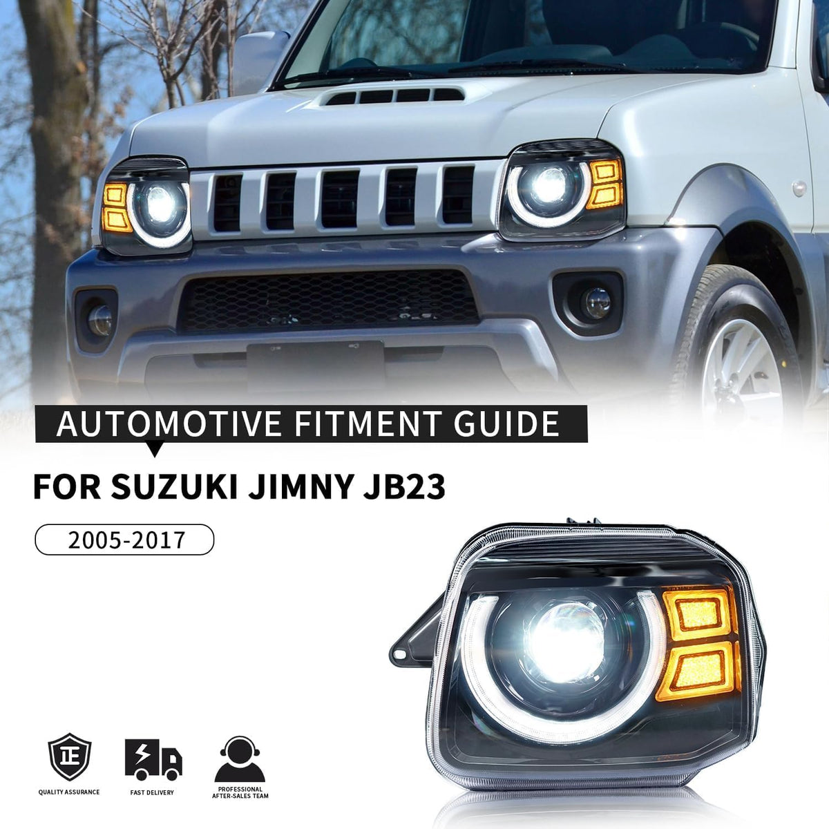 Fari Anteriori Doppia Lente per Suzuki Jimny 1998–2017