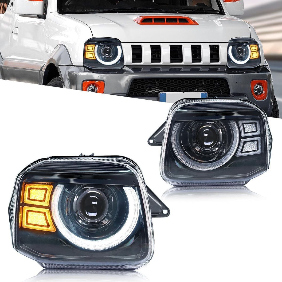 Fari Anteriori Doppia Lente per Suzuki Jimny 1998–2017
