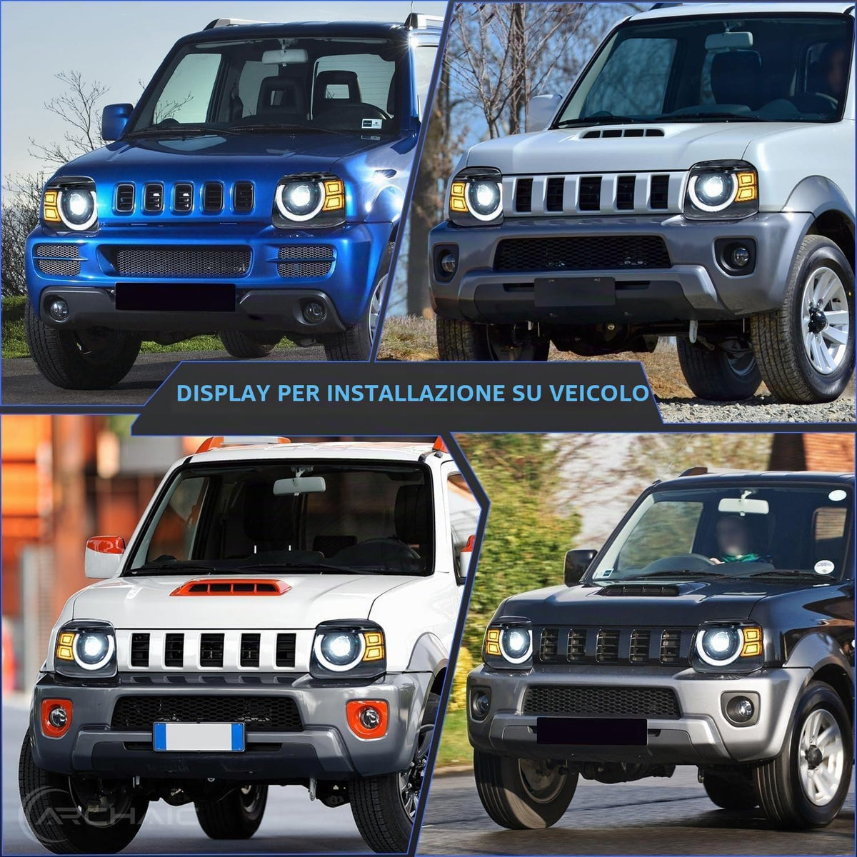 Fari Anteriori Doppia Lente per Suzuki Jimny 1998–2017