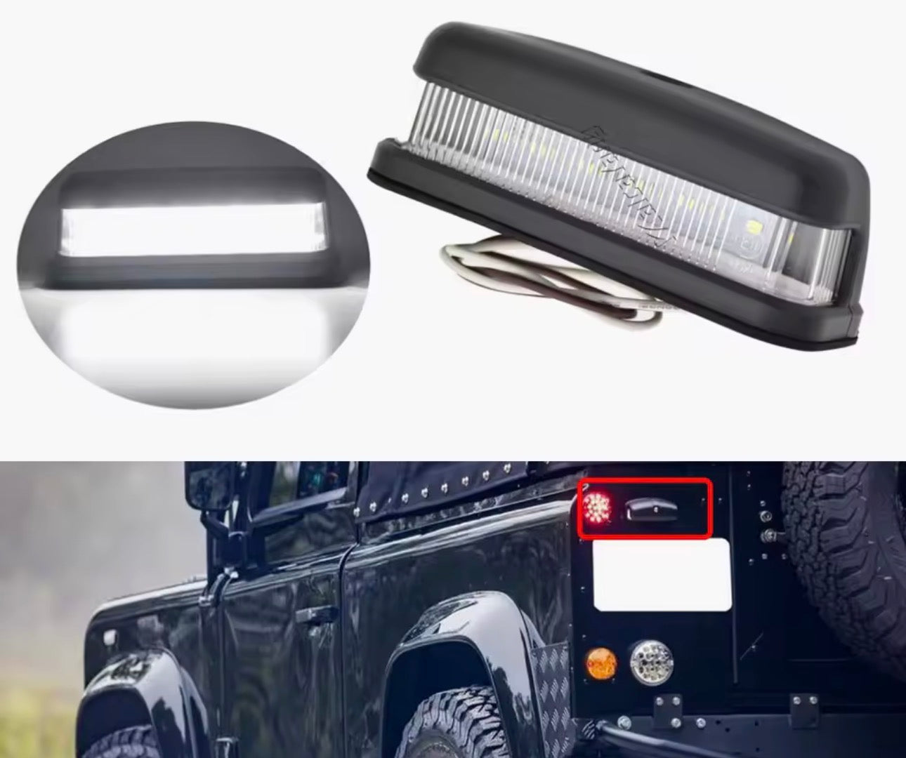 Luce targa a LED per Land Rover Defender