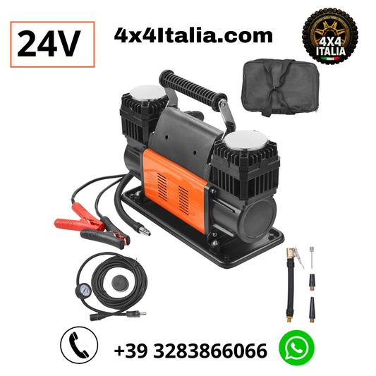 Compressore 24VOLT Doppio Motore 300 L/min 10Bar per Off Road
