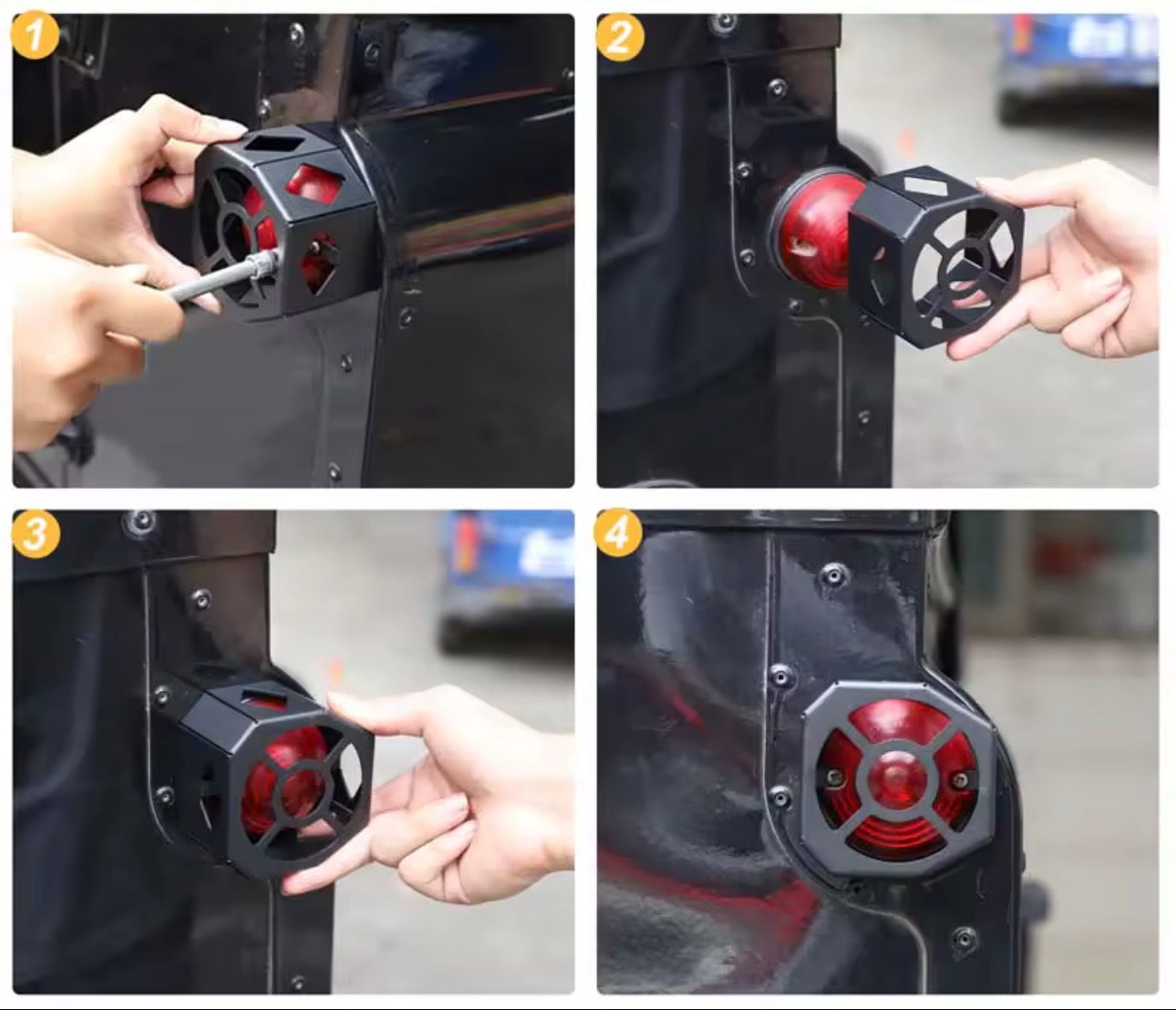 Copertura Fanali Defender in acciaio