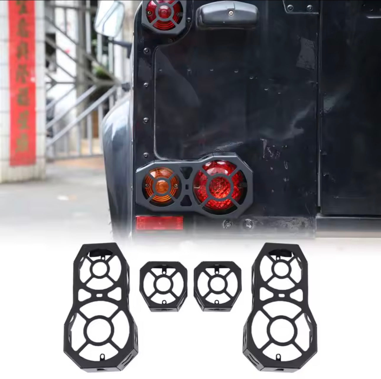 Copertura Fanali Defender in acciaio