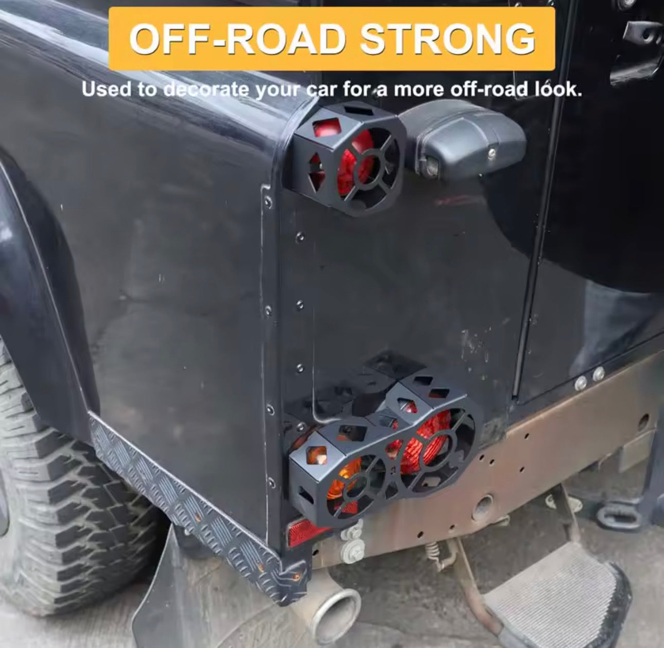 Copertura Fanali Defender in acciaio