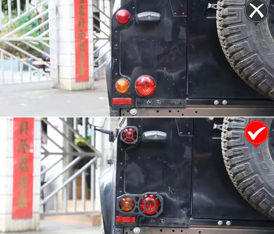 Copertura Fanali Defender in acciaio