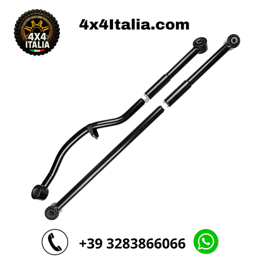 Kit 2 Barre Panhard regolabili e rinforzate per Nissan Patrol GR Y60-Y61 Solo 2.8 NERE